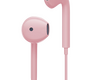 Гарнитура канальная ( с кнопкой ответа ) Baitong BTE-08 , розовая