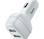 Автомобильное зарядное USB устройство ( 2 USB выхода ) Hoco Z36 Leader , 2.4 A , белое