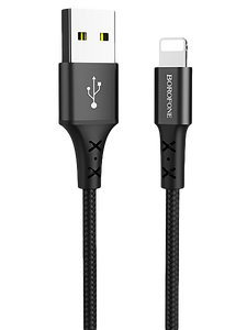 Кабель Borofone BX20 Enjoy джек USB - джек Lightning , 2 А , 1 метр , чёрный