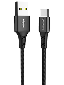 Кабель Borofone BX20 Enjoy джек USB - джек USB Type-C , 2 А , 1 метр , чёрный