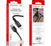 Кабель Borofone BX54 Ultra Bright джек USB - джек Lightning , 2.4 А , 1 метр , оплётка , чёрный