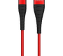 Кабель Borofone BX32 Munificent джек USB - джек Lightning , 2.4 А , 1 метр , нейлон , красный