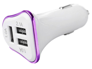 Автомобильное зарядное USB устройство ( 3 USB выхода ) KO-15 , 2.1 A , белое