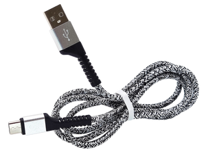 Кабель Орбита OT-SMM45 джек USB - джек micro USB , 2.4 А , 1 метр , серебристый