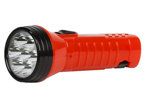 Фонарик ручной SmartBuy SВF-95-R , красный ( встроенный аккумулятор , выдвижная вилка 220 В, 7 LED )