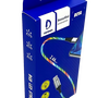 Кабель Denmen D25L джек USB - джек Lightning , 2.4 А , 1 метр , подсветка кабеля , серебристый