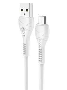 Кабель Hoco X37 Cool Power джек USB - джек micro USB , 2.4 А , 1 метр , белый