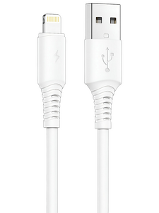 Кабель Borofone BX47 Coolway джек USB - джек Lightning , 2.4 А , 1 метр , белый