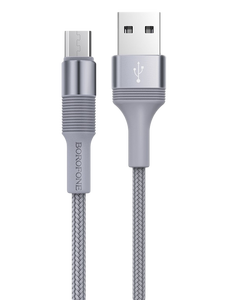 Кабель Borofone BX21 Outstanding джек USB - джек micro USB , 2.4 А , 1 метр , серый 