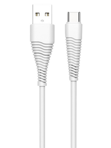 Кабель Peston X5 джек USB - джек USB Type-C , 5 А , 1 метр , белый