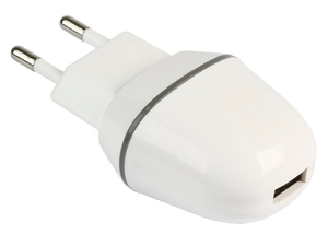 Сетевое зарядное USB устройство ( 1 USB выход ) SmartBuy SBP-1005 , 2.1 A , белое