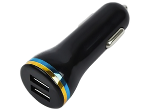 Автомобильное зарядное USB устройство ( 2 USB выхода ) KO-09 , 2.1 А , чёрное