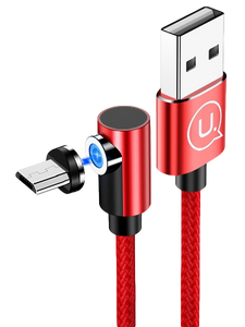 Кабель Usams US-SJ446 U54 джек USB - джек micro USB , 2 А , 1 метр , магнитный micro USB , красный