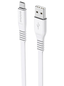 Кабель Borofone BX23 Wide Power джек USB - джек micro USB , 2.4 А , 1 метр , белый