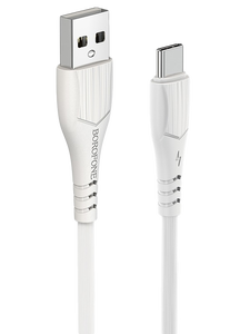 Кабель Borofone BX37 Wieldy джек USB - джек USB Type-C , 3 А , 1 метр , белый 