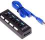 USB 3.0 HUB SmartBuy SBHA-7304-B , 4 порта , чёрный