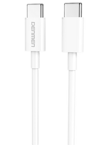 Кабель Denmen D10С джек USB Type-C - джек USB Type-C , 100 Вт , 3 A , 1 метр , белый