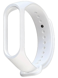 Ремешок силиконовый для смарт-браслета Xiaomi Mi Band 5 / 6 , белый