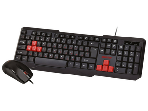 Проводной набор SmartBuy SBC-230346-KR One клавиатура + мышь , чёрно-красный