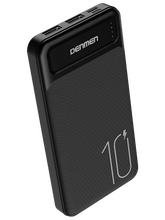 Внешний аккумулятор Denmen DP09 чёрный ( 3.7 В ) 10000 мАч ; для моб телефонов ( 5 В ) ≈ 6000 мАч