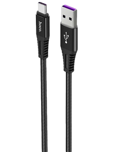 Кабель Hoco X22 джек USB - джек USB Type-C , 5 А , 1 метр , чёрный