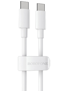 Кабель Borofone BX44 High-Energy джек USB Type-C - джек USB Type-C , 100 Вт , 5 А , 1 метр , белый