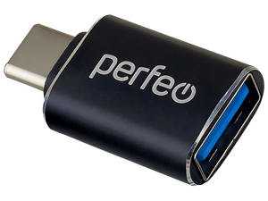 Переходник Perfeo PF_C3006 OTG гнездо USB 3.0 - джек USB Type-C , чёрный