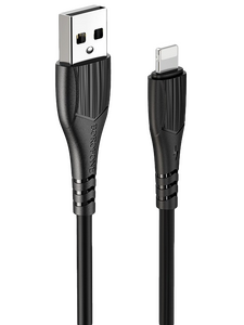 Кабель Borofone BX37 Wieldy джек USB - джек Lightning , 2.4 А , 1 метр , чёрный