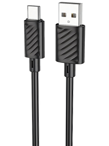 Кабель Hoco X88 Gratified джек USB - джек USB Type-C , 3 А , 1 метр , чёрный