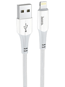 Кабель Hoco X70 Ferry джек USB - джек Lightning , 2.4 А , 1 метр , нейлон , белый