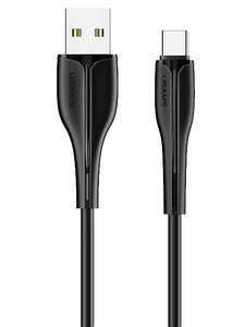 Кабель Usams US-SJ372 U38 джек USB - джек USB Type-C , 2 А , 1 метр , чёрный