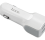 Автомобильное зарядное USB устройство ( 2 USB выхода ) Hoco Z23 , 2.4 A , белое