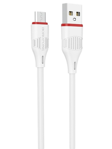 Кабель Borofone BX17 Enjoy джек USB - джек micro USB , 2.4 А , 1 метр , белый 