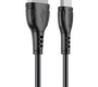 Кабель Borofone BX51 Triumph джек USB - джек USB Type-C , 3 А , 1 метр , чёрный