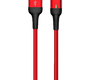 Кабель Usams US-SJ327 U28 джек USB - джек USB Type-C , 3 А , 1 метр , магнитный Type-C , красный 