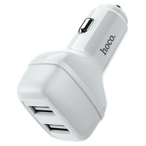Автомобильное зарядное USB устройство ( 2 USB выхода ) Hoco Z36 Leader , 2.4 A , белое