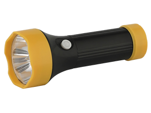 Фонарик ручной Ultraflash 5002-ТН, чёрно-жёлтый (3 батарейки R3 в комплект не входят, 4 LED, 0.4 Вт)