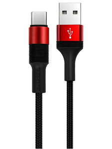Кабель Borofone BX21 Outstanding джек USB - джек USB Type-C , 3 А , 1 метр , нейлон , чёрно-красный