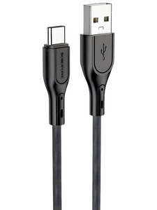Кабель Borofone BX66 Wide джек USB - джек USB Type-C , 5 А , 1 метр , чёрный