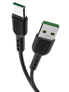 Кабель Hoco X33 Surge джек USB - джек USB Type-C , 5 А , 1 метр , чёрный 