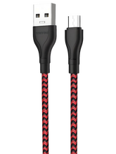 Кабель Borofone BX39 Beneficial джек USB - джек micro USB , 2.4 А , 1 метр , чёрно-красный